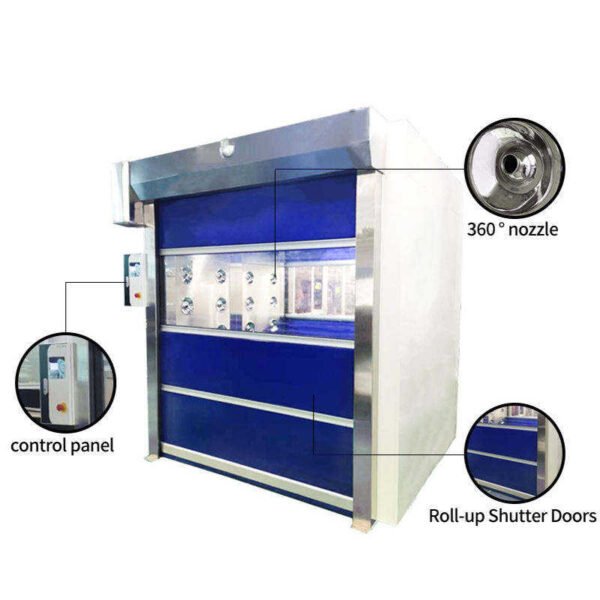 Pvc Rolling Door Air Shower All Steel Automatic Clean room Air Shower details